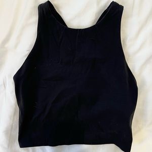 Athleta conscious crop A-C black size small